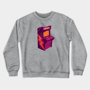 Cool Retro Arcade Machine with Funky 70s Graphics Crewneck Sweatshirt